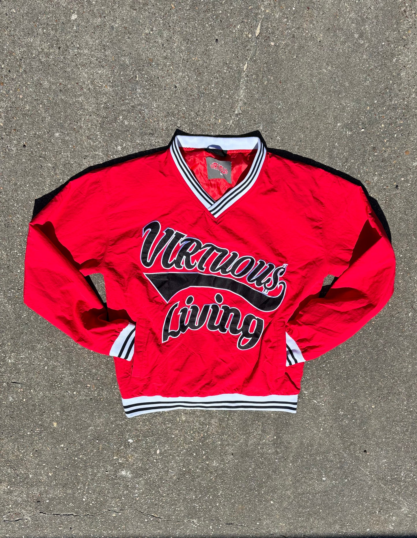 “Virtuous living” pullover windbreakers